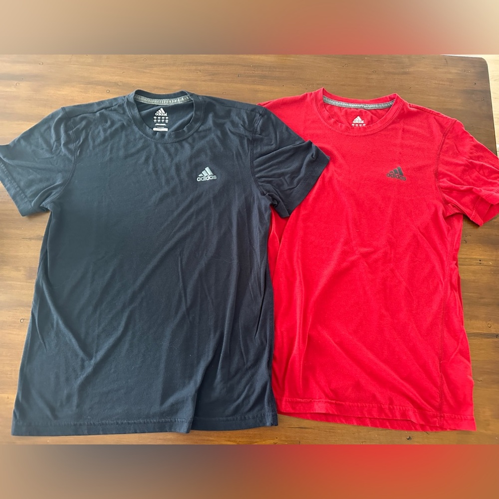2 men adidas t shirts size m